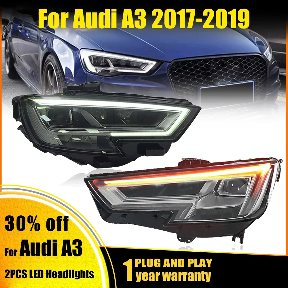 

Fit For Audi A3 Headlight 2017-2020 A3 Head Light S3 Full LED Headlights Assembly For Audi A3 Original Headlamps 8V0941033C