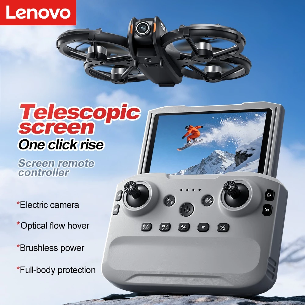 

Lenovo M5 Foldable Drone 4K 8K 4.3" Screen Controller Long Endurance Brushless Motor, Optical Flow ESC Aerial Photography