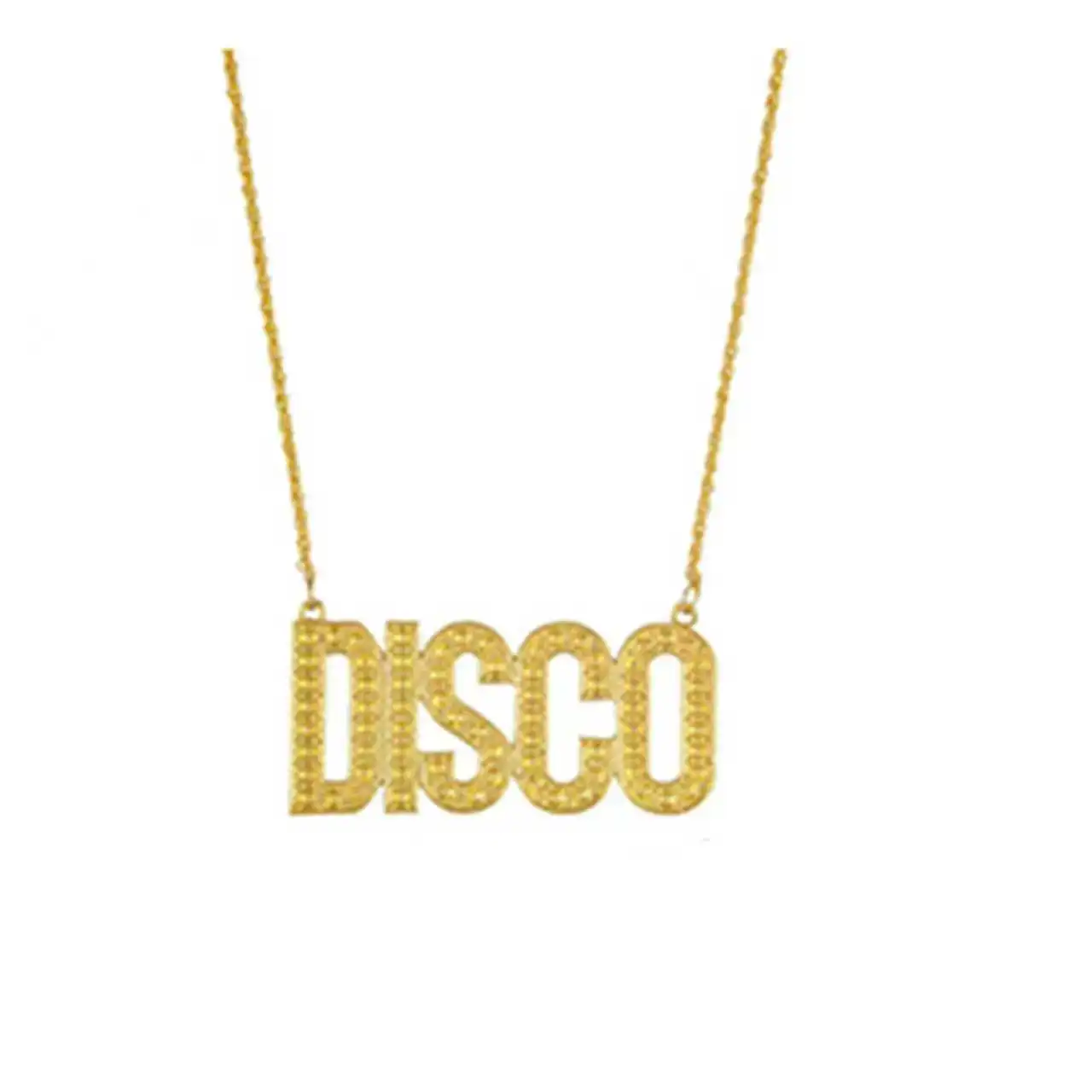 PESENAR jaren 1970 Disco Rock Star Cool Outfits Gouden Bal Oorbellen Ketting Bling Hoofdband Stropdas Zonnebril Sieraden Set