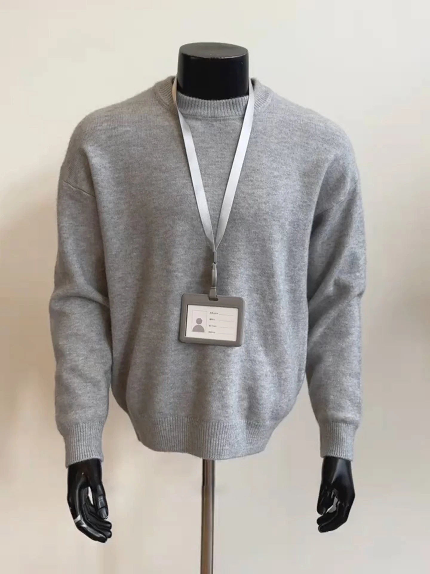 

American Sle round Ne Knitted Sweater Men's Autumn Winter Soft Cozy Overhead Basic Couple's Sweater Jaet Faion Urban