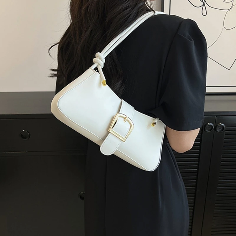 Fashion Bag Armpit Bag Shoulder Bags for Girl Women Lady Purse Solid Color Underarm Trendy Handbag Carrying Tote Bags 517D