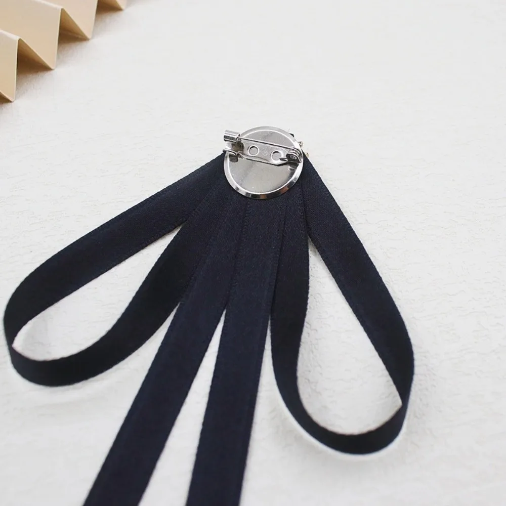 빈티지 모조 진주 JK 보타이 비즈니스 라인스톤 리본 브로치 승무원 정장 크라바트 졸업식