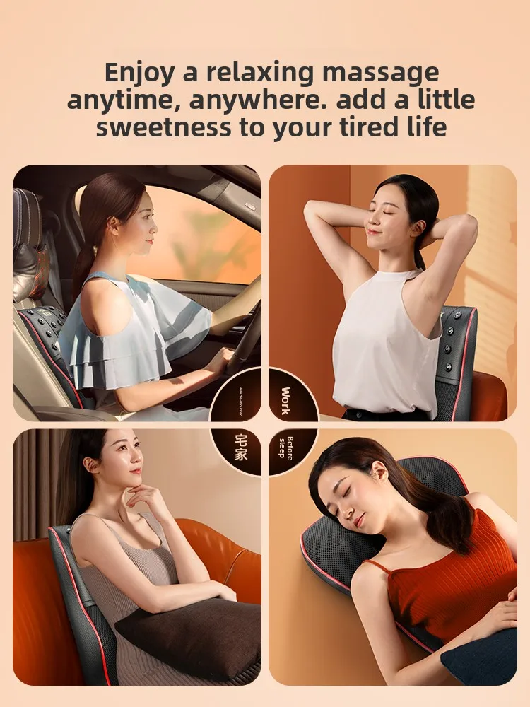 Electric Kneading Full Body Massage Pillow Lumbar Cushion Cervical Shoulder Waist Back Chinese Gift - view 5