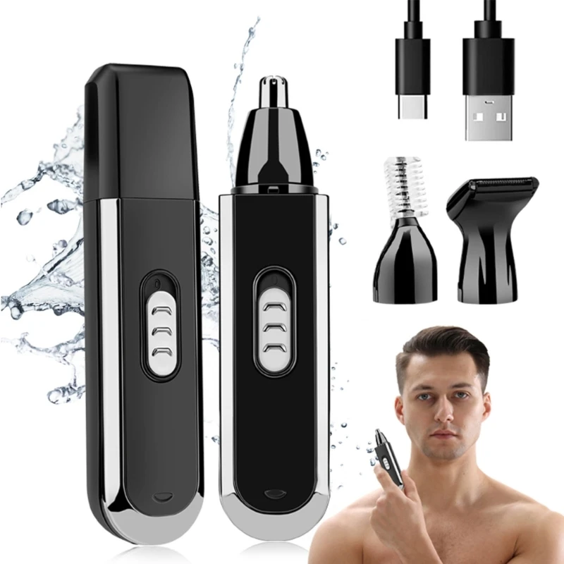 3-in-1 ชาร์จจมูกหูผมTrimmerสำหรับMen & Women Grooming Kitไฟฟ้าEyebrow Beard TrimerจมูกและหูDropshipping