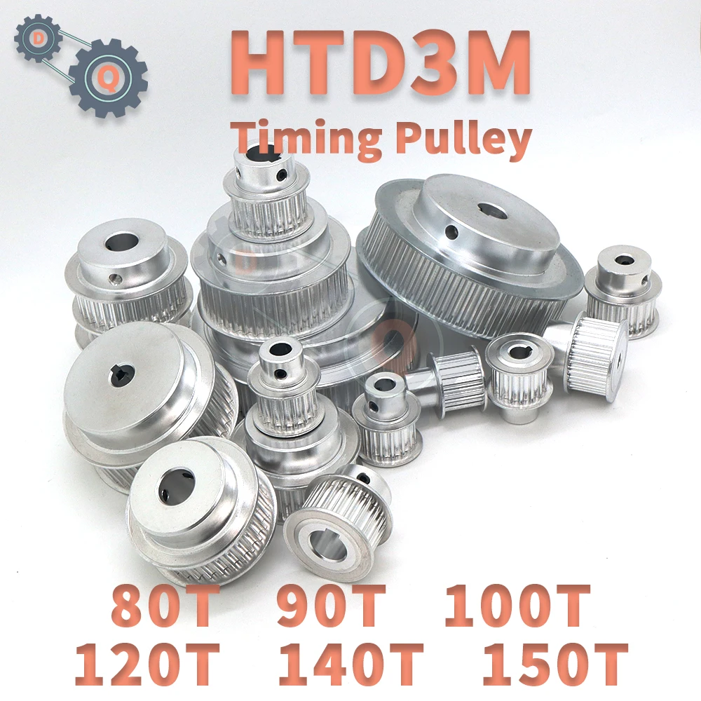 HTD 3M Belt Pulley 80T 90T 100T 120T 140T 150T HTD3M Toothed Pulley 80teeth 90teeth 120teeth Pulley HTD 3M Synchronous Wheel 3M