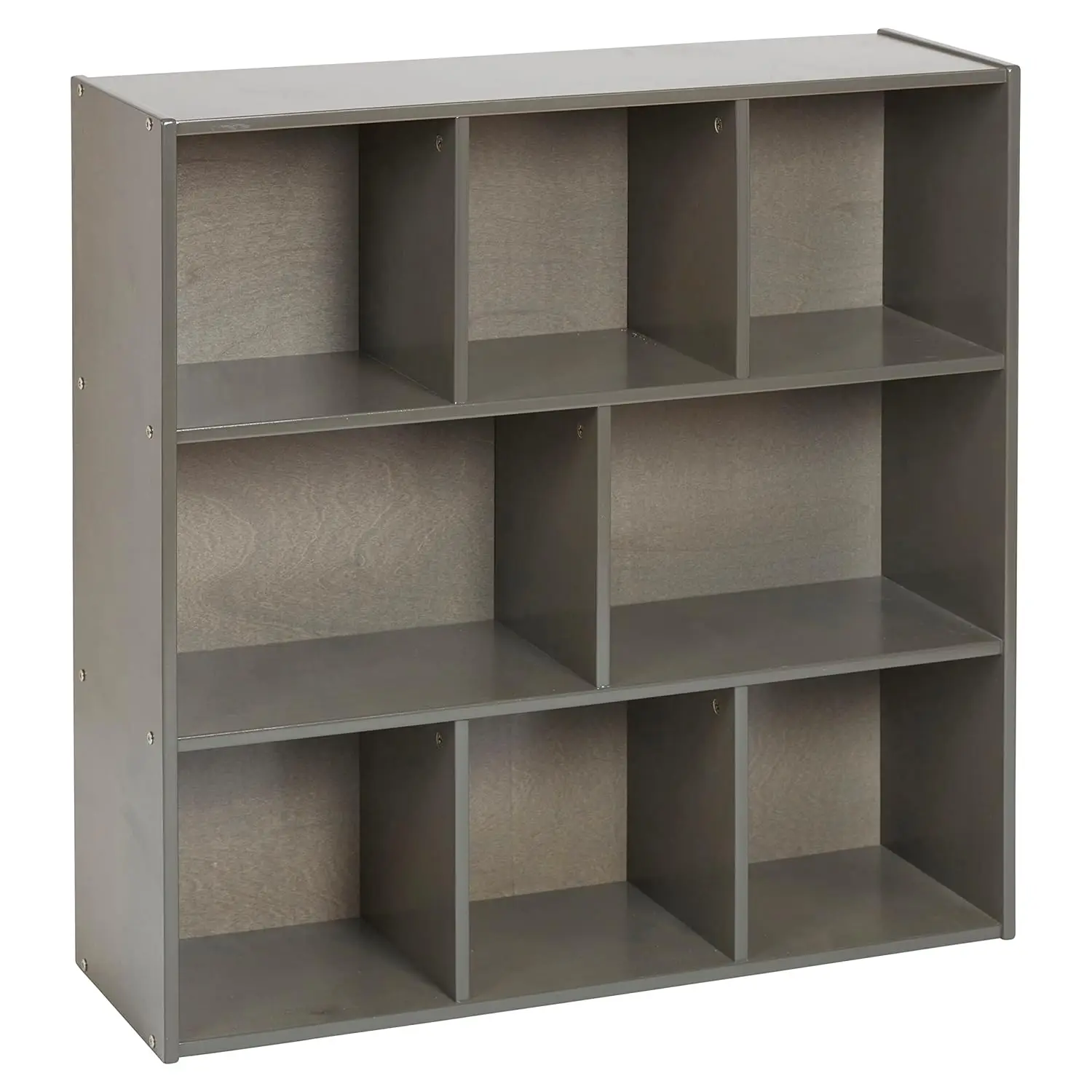 

Streamline 8-Compartment Storage Cabinet, 36in, Classroom Furniture, Grey Wash, Customized