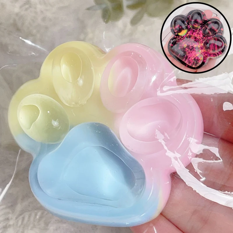 

Children's Cute Cat Paw Stress Relief Toys Kids Cartoon Soft Slow Rebound Sensory Toys Squeeze Squishy Stress Toy for Boys Girls