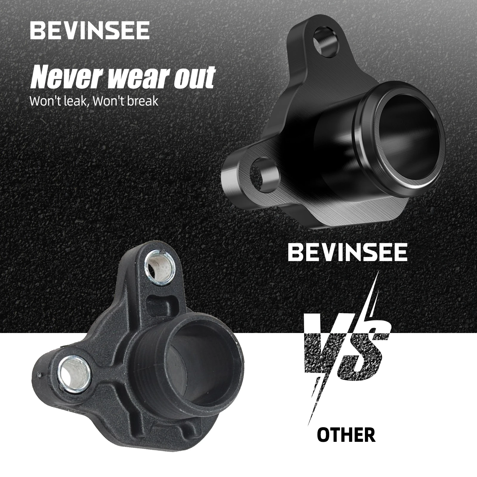 BEVINSEE Water Hose Fitting Aluminum Coolant Port Plug for BMW N54 N52 N53 N20 Z4 325i 335i 335 135i 525i 528i 530i 11537541992