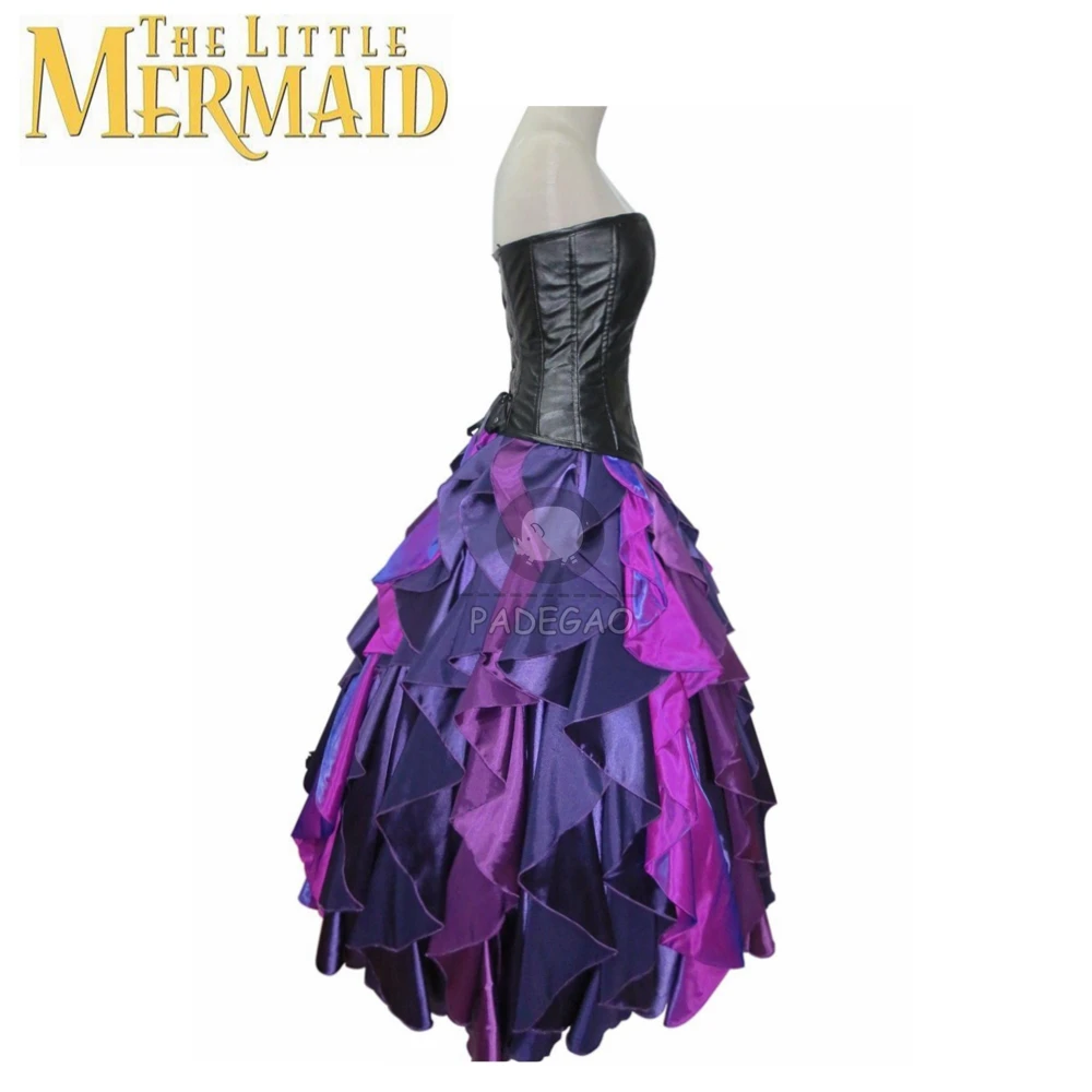 New The Little Mermaid Dress Sea Witch Ursula Princess Dress Cosplay Purple Costume Custom Made