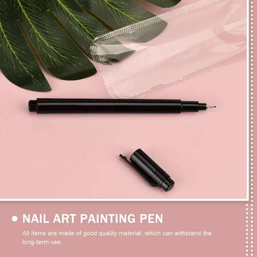 

4Pcs Nail Art Painting Pens Premium Manicure Drawing Tool for DIY Nail Design Home Salon Use Smooth Grip Comfortable