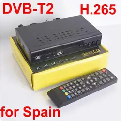 For EU Country Spain DVB-T2 H.265 Satellite Digital TV Receiver DVB-T2 Scart TDT HD Decoder Tuner Set Top Box with 100M Lan Port