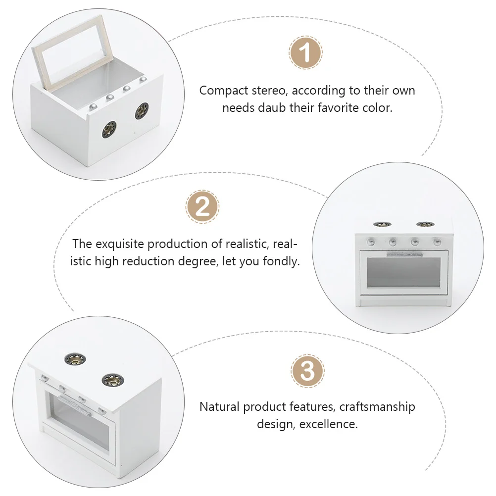 Miniatuur Keuken Speelgoed Realistisch Poppenhuis Gasfornuis Mini Meubilair Decor Hoge Reductie Glad Model Student Project