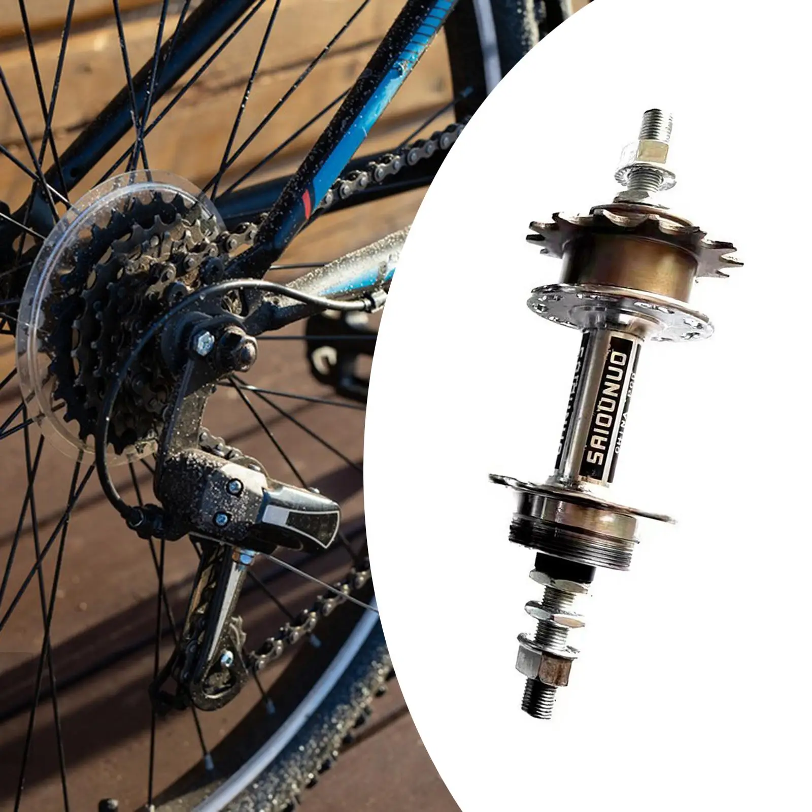 Bicycle Rear Hub Bicycle Hub Portable Easy to Use Accessories Outdoor Sports Repair Parts Riding 14T Single Speed 36 Holes