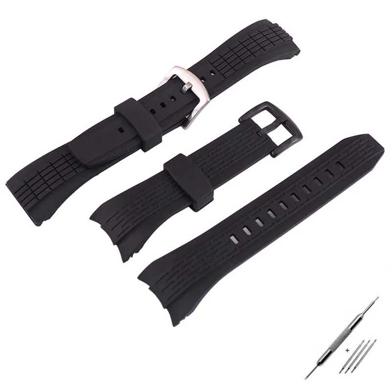 

Men's 26mm rubber sports watch band with compatible for SEIKO VELATURA SRH SPC007 silicone strap belt buckle accessory