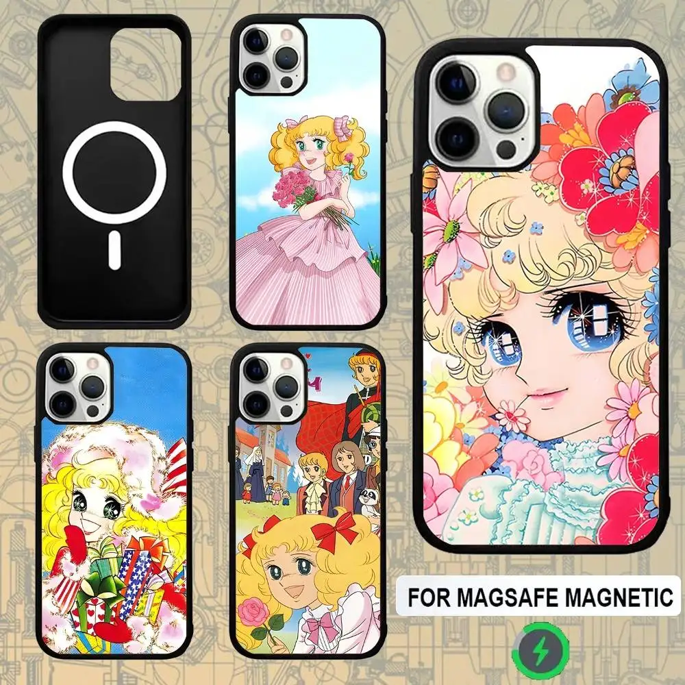 

Candy Candy Anime For Magsafe Wireless Charger Case For iPhone 15,16,17,13,14,11,12,Pro,Max,Plus,E,Air,Mini Cover