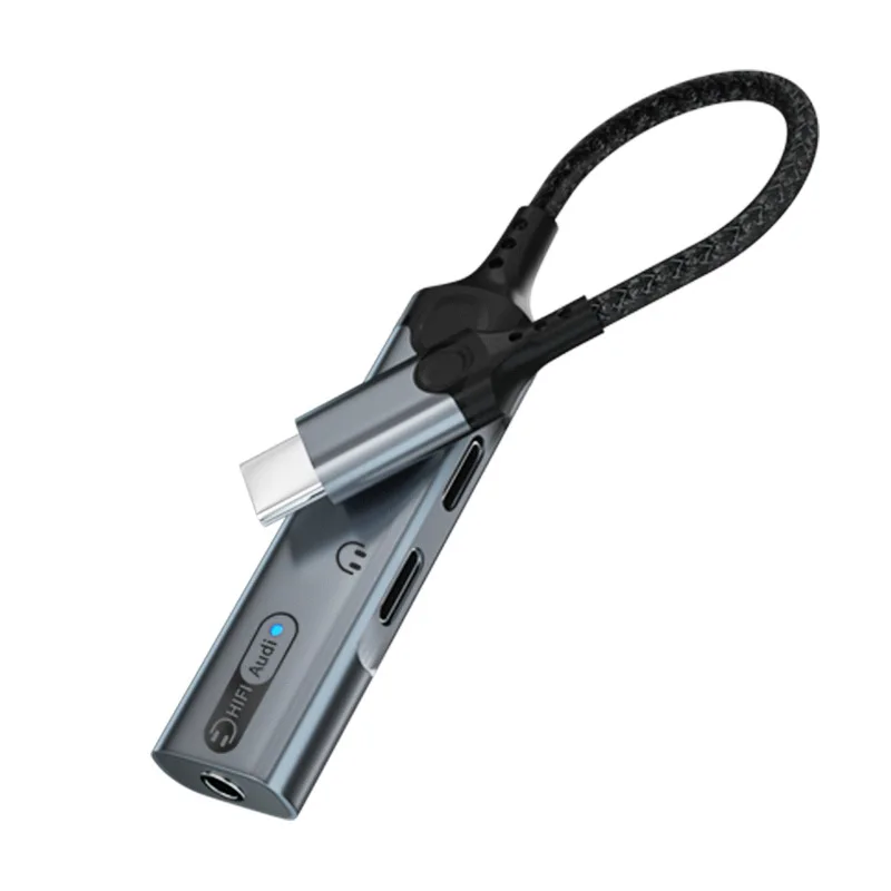 3in1 Headphone Converter USB Type-C to 3.5mm/Dual Earphone Aux Adapter 32Bit/384KHz DAC Audio For Phone IPad Pro Samsung