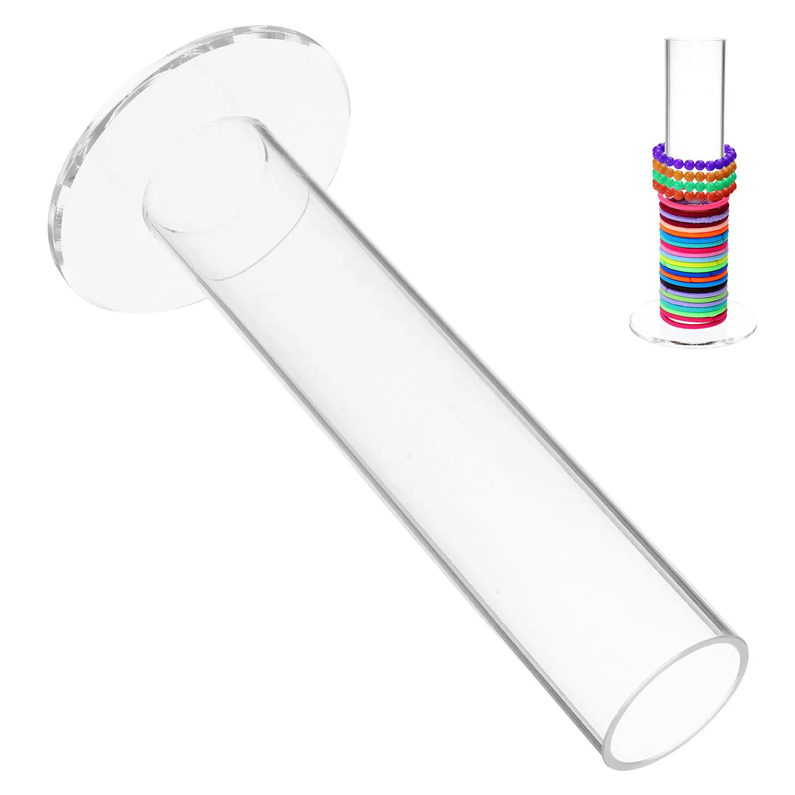 

Acrylic Scrunchie Holder Stand Clear Sturdy Scrunchy Tower Hair Tie Jewelry Organizer for Vanity Display