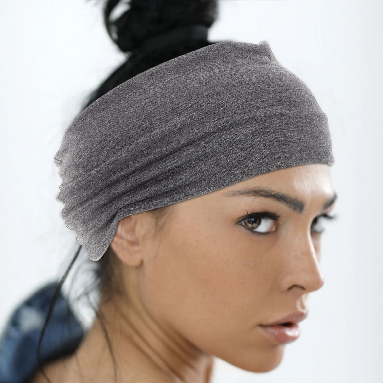 

4Pcs Wide Elastic Headbands for Women Boho Sweat Absorbent Sports Yoga Running Fitness Bands Womens Headbands