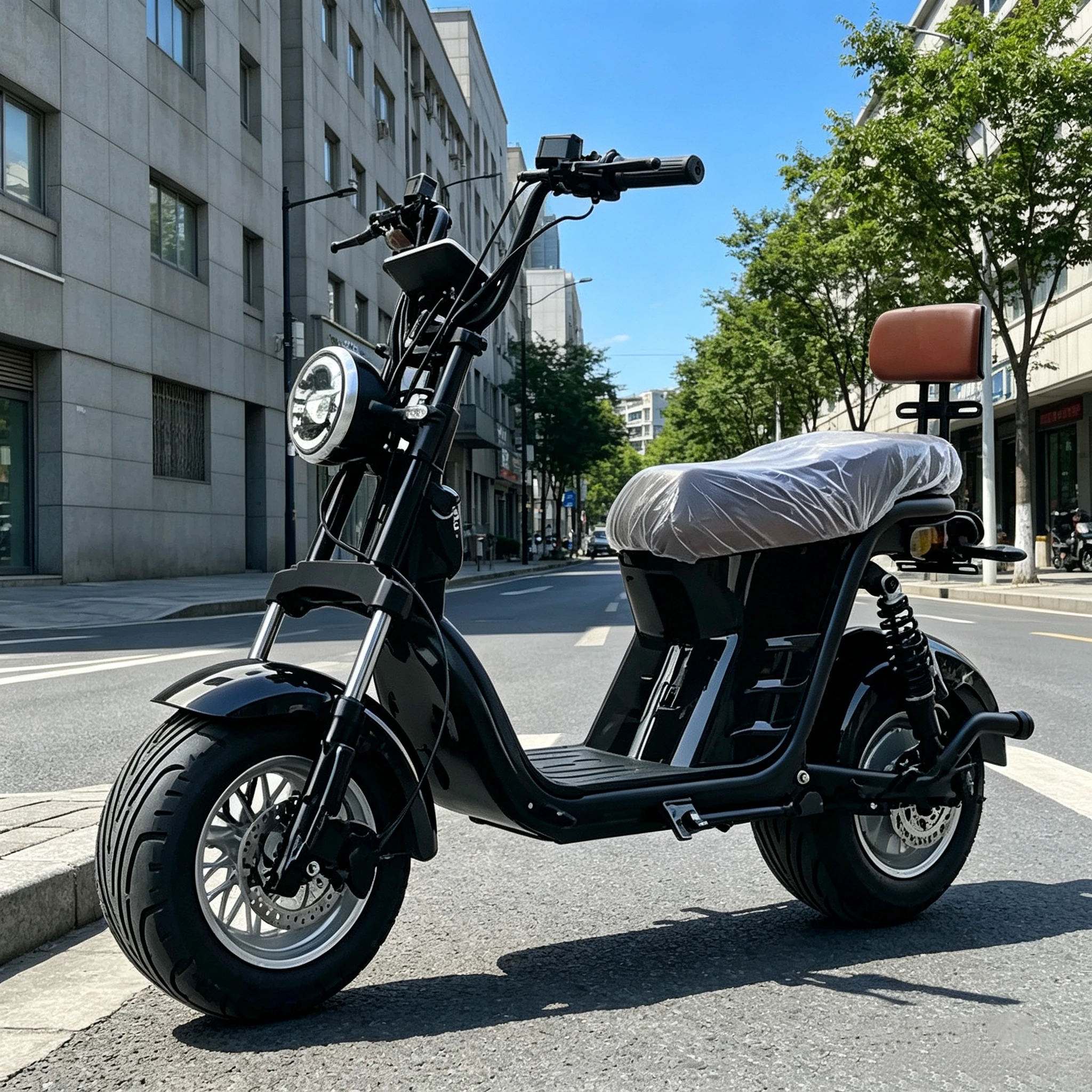 Large Wheel Wide Tire 1500W Electric Scooter for Urban Commuting Wide Tire Two-person Electric Mobility Vehicle