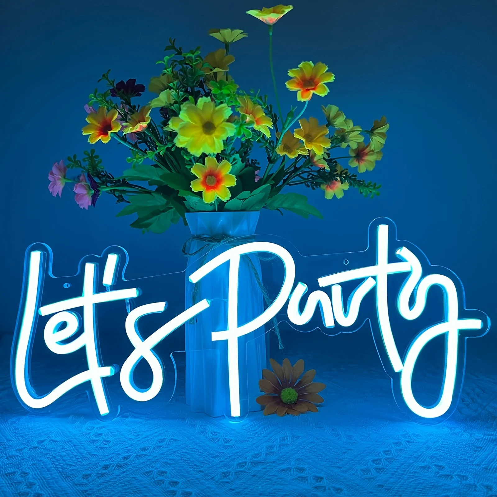 

Let'S Party Neon Sign, LED Neon Lights, Best Ideal for Bedroom Wall Decoration, Artistic Decorative Lights, Valentine's Day Gift