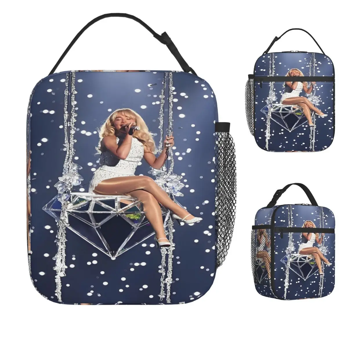 

Sabrina Carpenter Album Lunch Bag For Child Lunch Box Fun Travel Cooler Bag Portable Oxford Thermal Tote Handbags