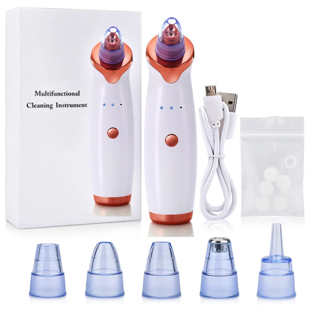 Electric Facial Blackhead Remover Vacuum Pore Cleaner Acne Cleanser Black Spots Removal Face Nose Deep Cleaning Tools