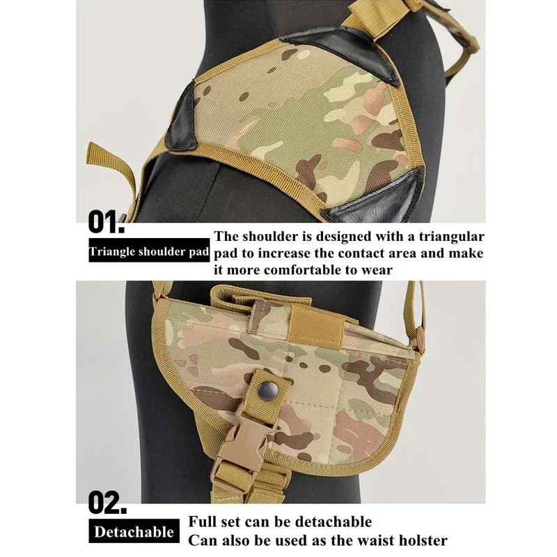 GL 1911 Funda táctica de hombro oculta ajustable transpirable