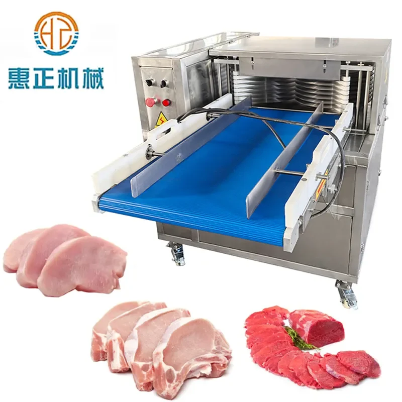 New Commercial Automatic Parallel Meat Cutter Stainless Steel Blade Non-slip Removable Blade 1.2 Tons/hour Capacity