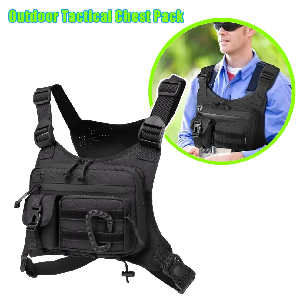 

Мужская тактическая сумка-слинг для бега, камуфляжный нагрудный рюкзак, легкий дневной рюкзак для спорта, походов, сумка через плечо