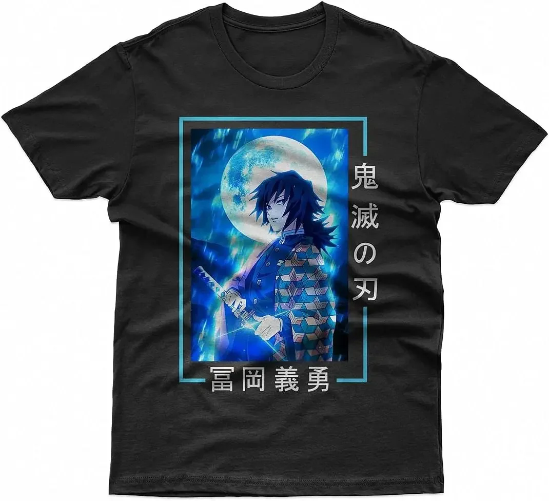 Giyu Tomioka Shirt, Demon Slayer Kimetsu no Yaiba Shirt, Hashira Short Sleeve T-Shirt, Anime Tee, Manga Shirts for Mens -