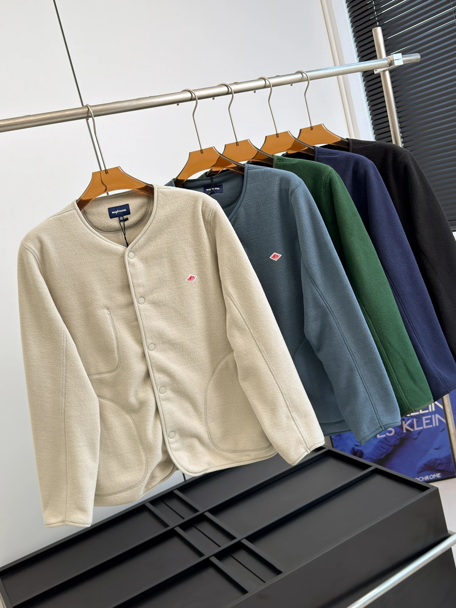 Fine Fleece round Neck Cotton Jacket Men's Loose Fit Retro Style Autumn Outerwear Comfortable Soft Simple Design Coat