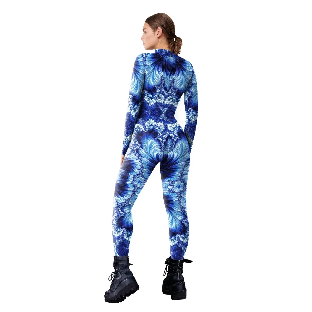 2024 Digital Printed Bodysuit Women Cosplay Jumpsuit Halloween Carnival Holiday Suit Stretchy Jumpsuit Role Play Costume