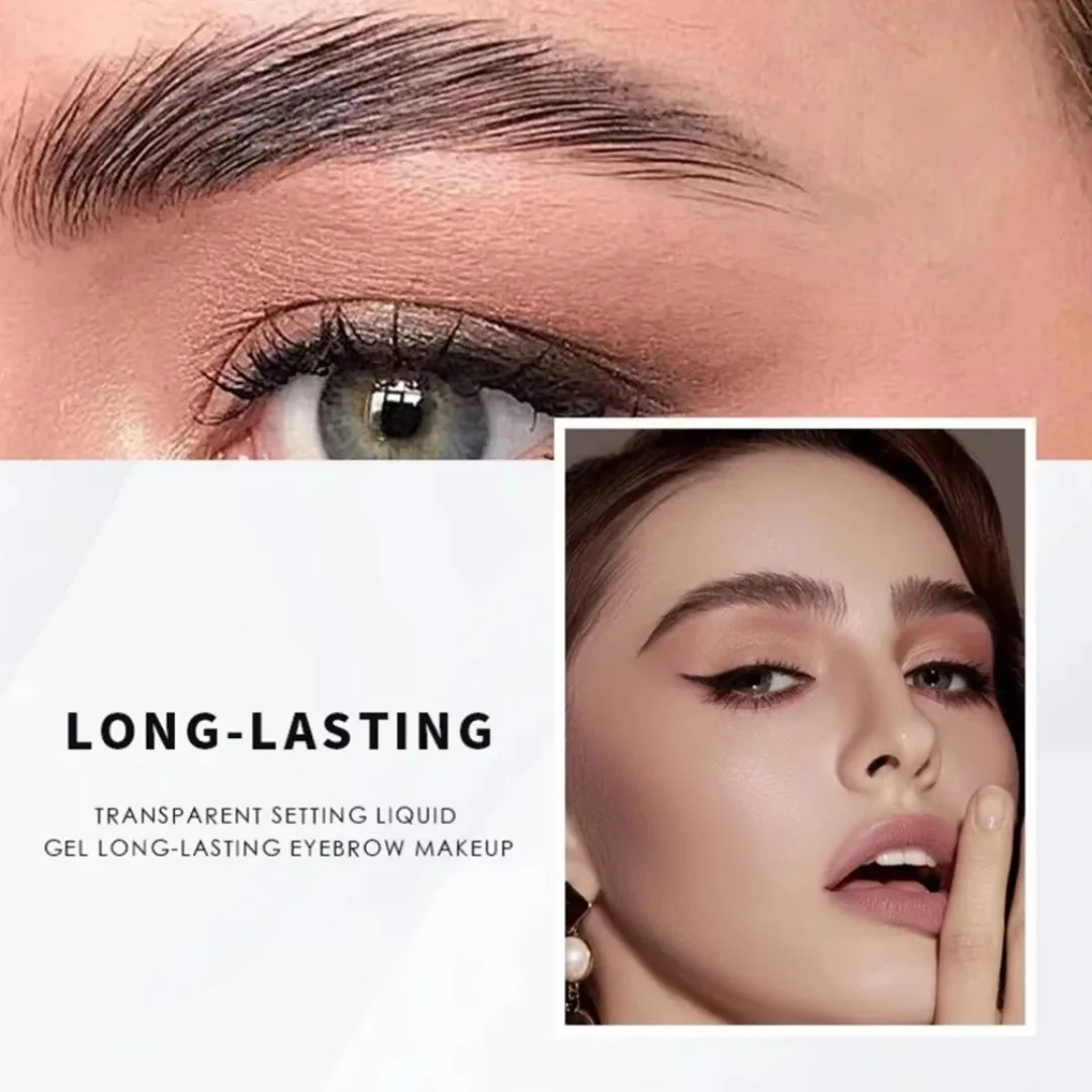 Brow Styling Gel Wild Eyebrow Fixing Liquid Dual Head With Brow Comb Private Label Custom Logo Vegan Makeup Wholesale
