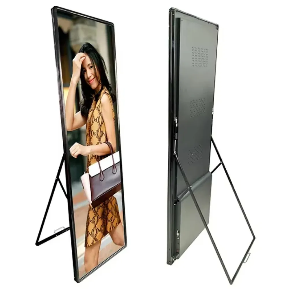 

LED P2.5 640*1920mm Mirror Advertising Poster LED Display Screen Movable Standing Video Wall Market Mall Hot Selling Factory