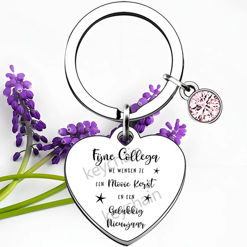 Coeur néerlandais merci collègue porte-clés pendentif collègue ami appréciation porte-clés patron Mentor cadeaux