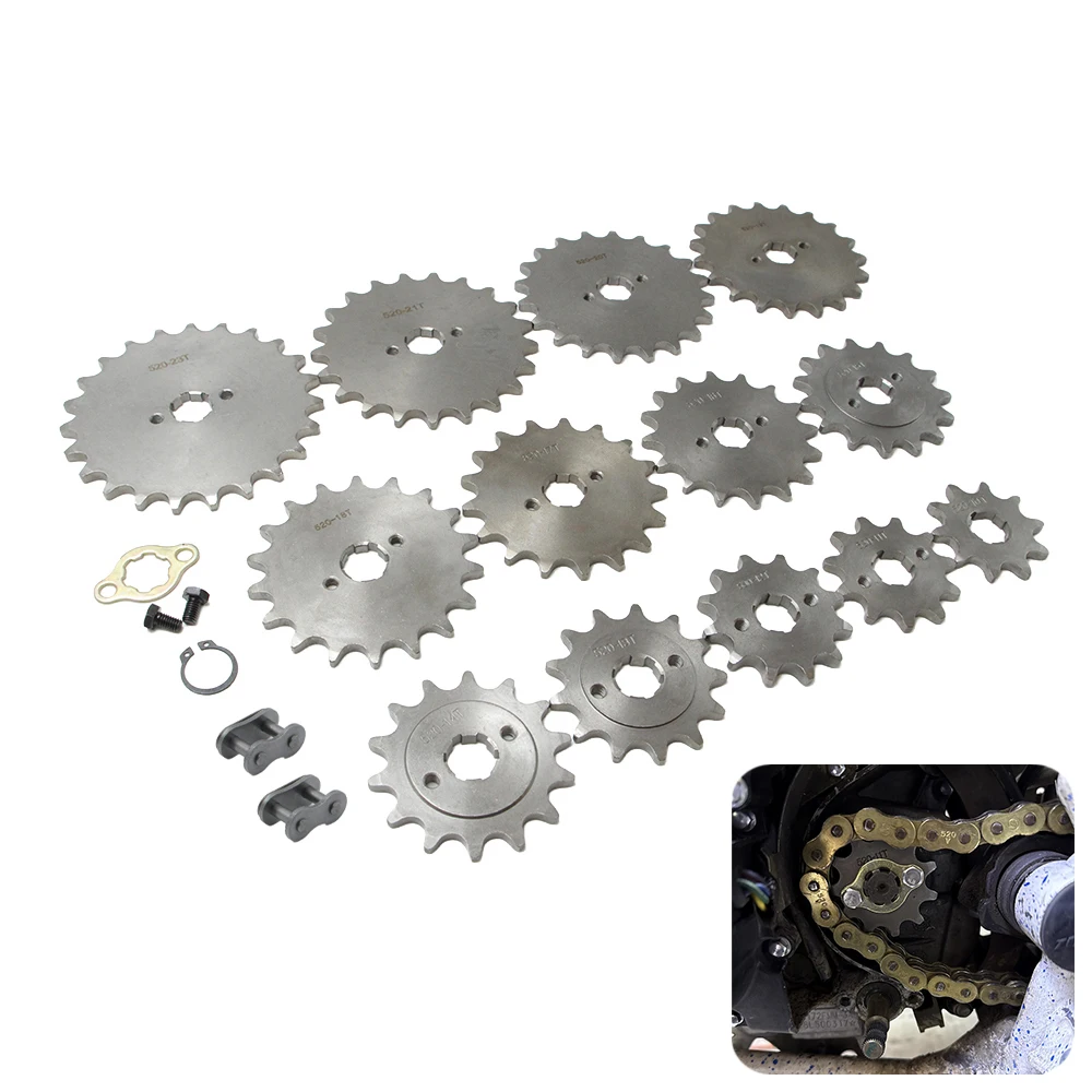 520# Chain 20mm Front Engine Sprocket For Loncin Lifan ZongShen Shineray 125cc 150cc 250cc Motorcycle Dirt Pit Bike ATV Quad