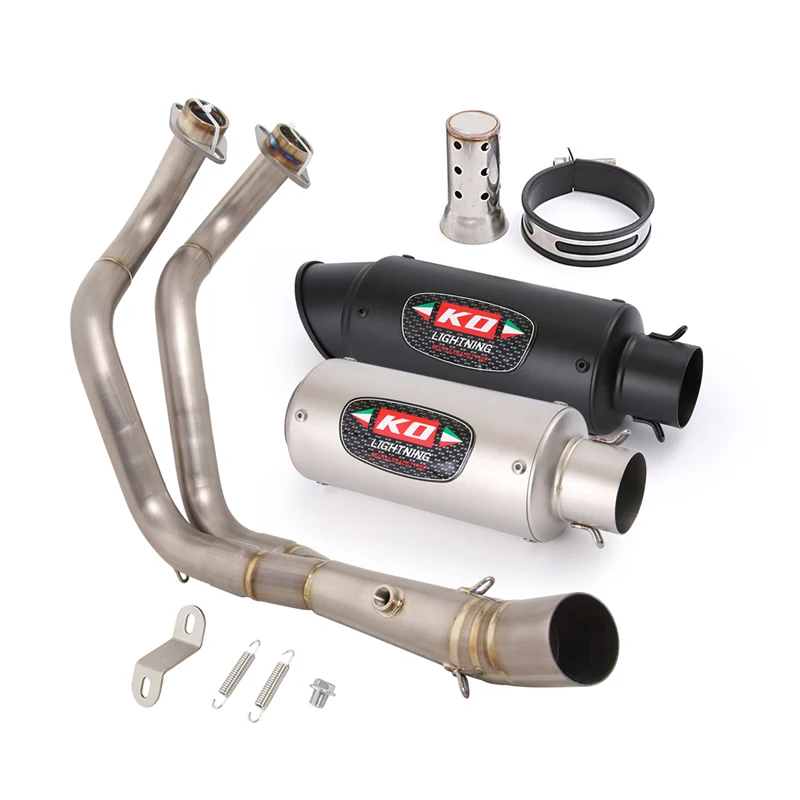 51MM Tips For Yamaha YZF-R7 2021-2023 MT-07 FZ07 2022-2023 Motorcycle Exhaust Muffler Header Link Pipe Titanium Alloy Tube