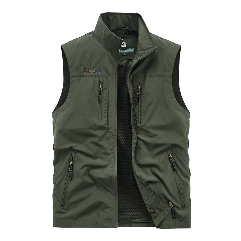 Chaqueta sin mangas para hombre, abrigo de cintura, chaleco táctico, Parka, ropa de trabajo, chalecos de caza y pesca, Verano