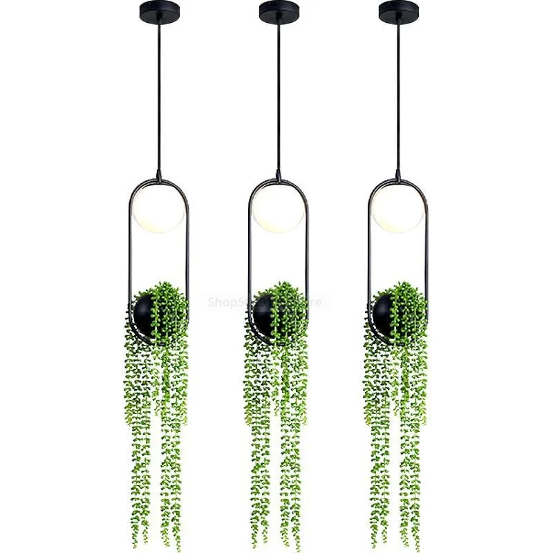 Imagem -06 - Nordic Moderno Led Luzes Pingente Planta Lâmpadas Penduradas Flor Lâmpada de Jantar para Sala Estar Interior Barra Decoração Casa Luminárias