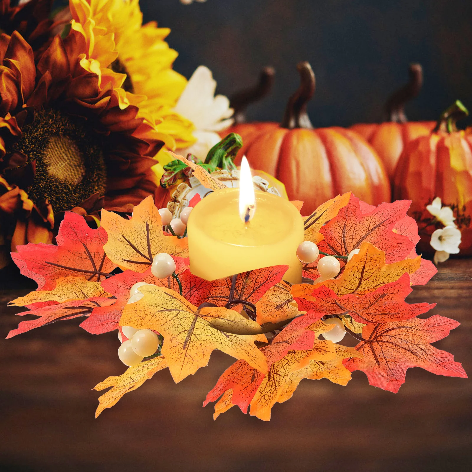 

Leaf Garland Decoration Fall Ornaments Table Centerpieces Autumnal Decorations Wreath Decors Maple