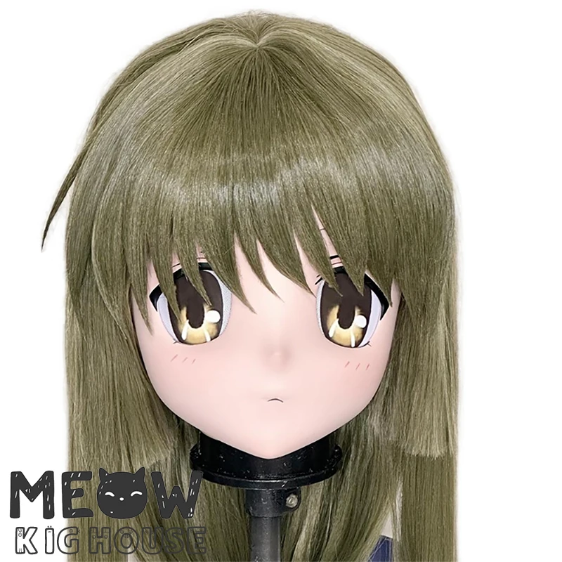 

(MEO490) Customize Handmade Full Head Lockable Crossdress Male to Female Japanese Cartoon Anime Game Character Kigurumi Mask