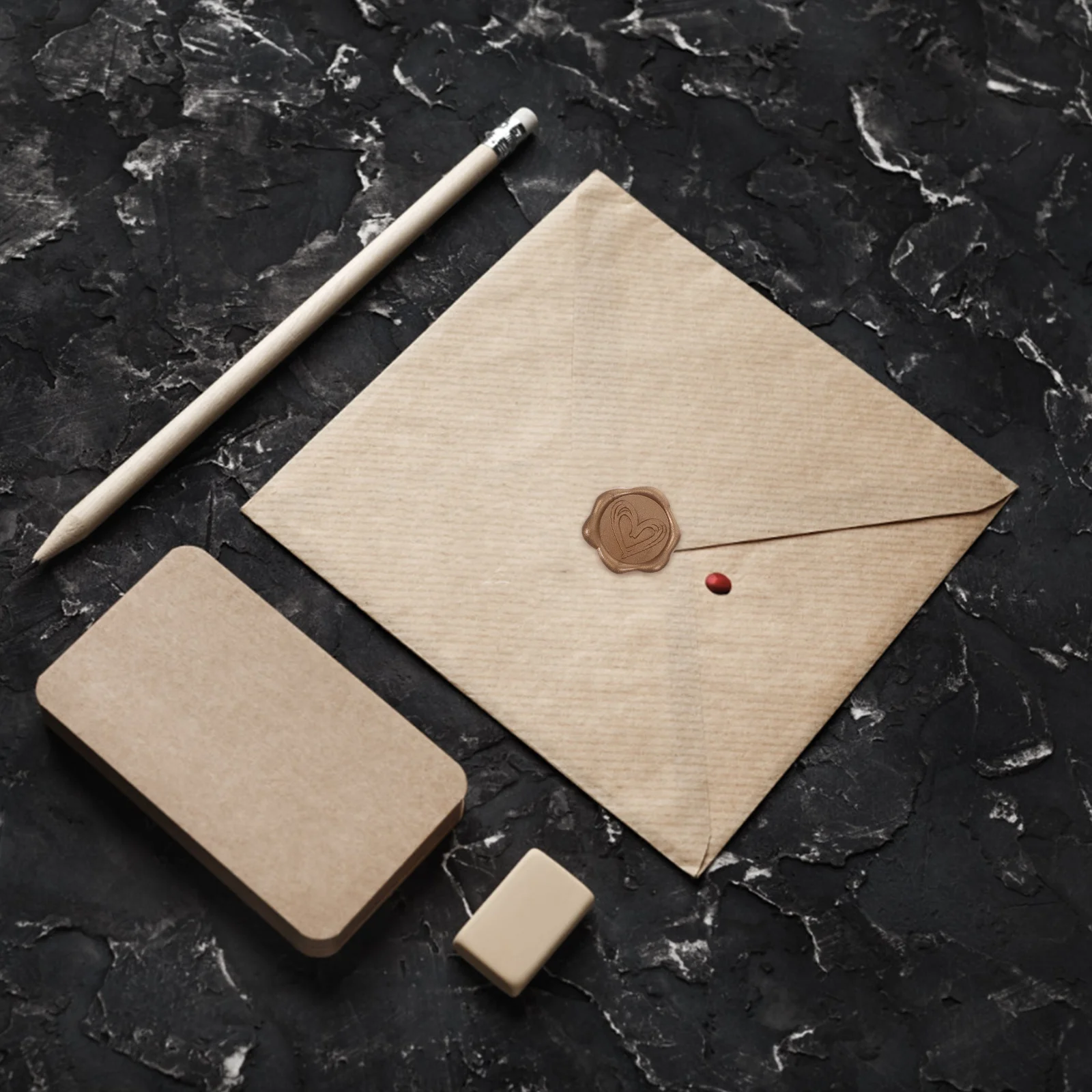 

50pcs Heart Wax Seal Stickers Self-Adhesive Waterproof For Wedding Invitations Valentine'S Day Cards Envelope Sealing Packaging