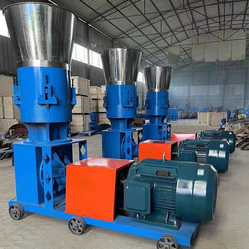 Farms Pellet Feed Make Machine Animal Poultry Livestock Mill Household Chicken Rabbit Cow Pelletizer Fish Granulator Electric