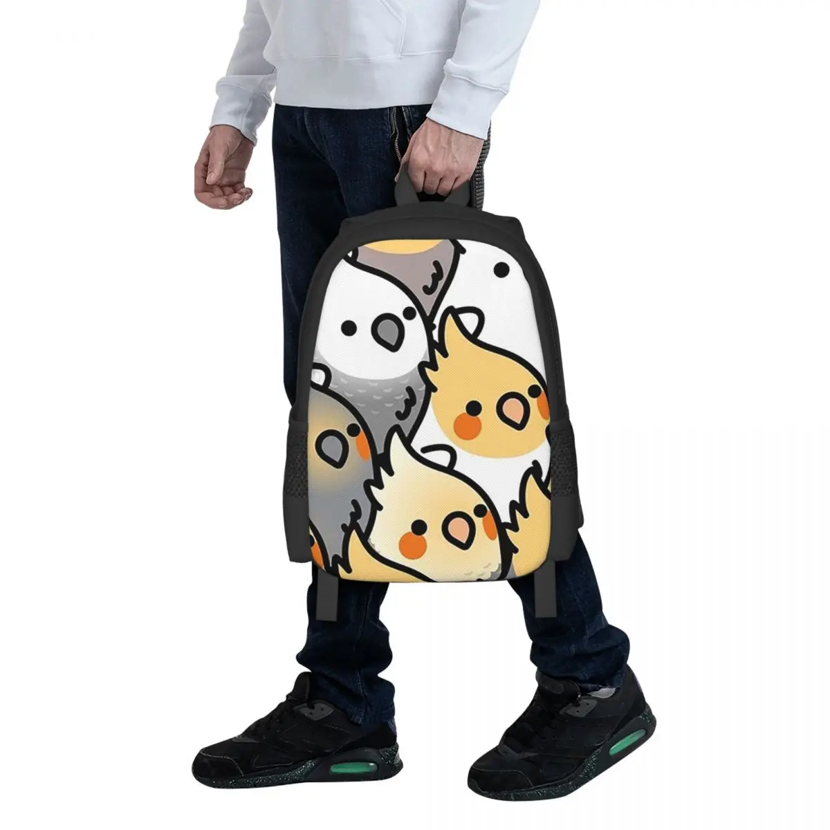 Chubby Cockatiel Party Student Backpack School Bag Hiking Travel Daypack for Men Women Fashion Bookbag Shoulder Bags