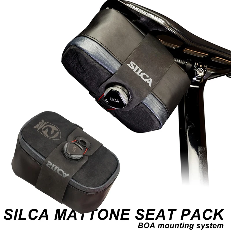 

For SILCA MATTONE SEAT PACK Bicycle Tail Bag Saddle Bag with Zipper BOA mounting system Mountain Bike Mattone Under Seat Bag