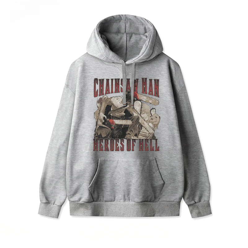

2024 Popular New Style Chainsaw Man American Vintage Comics Vintage Print Long Sleeve Men's and Women's Hoodie Coat Tide