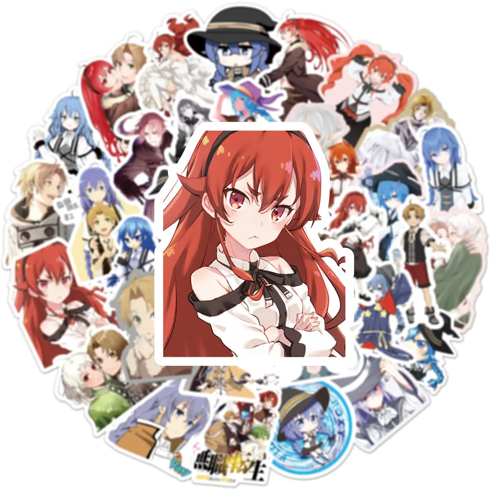 

10/50PCS Mushoku Tensei: Jobless Reincarnation Stickers Funny Anime Graffiti Sticker Cartoon Kids Toys Laptop Guitar Car Bike