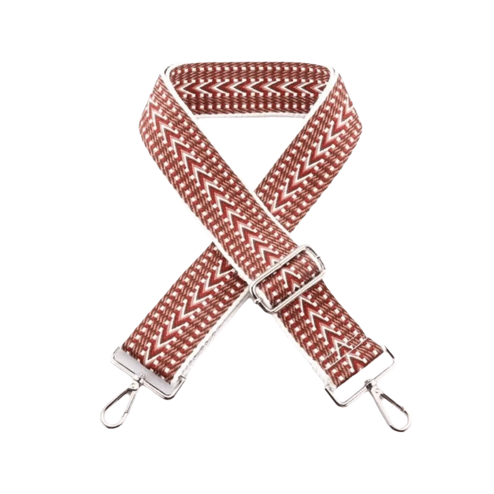 Polyester Bag Shoulder Strap Jacquard Craft 5cm Width Crossbody Belt Ethnic Pattern Adjustable Handbag Replacement Strap Outdoor