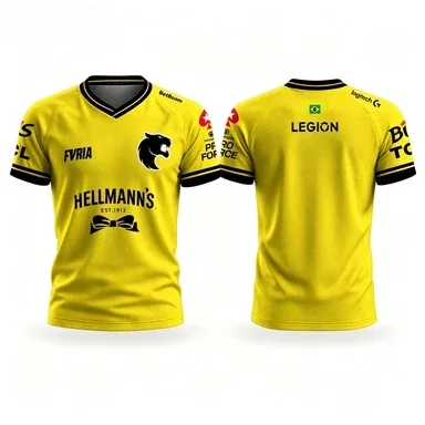 2026 Hot Gaming Men's T-Shirt, CS2 Team Training Jersey Furia, 3D Printed Men's Uniform, Short-Sleeve Fallen T-Shirt