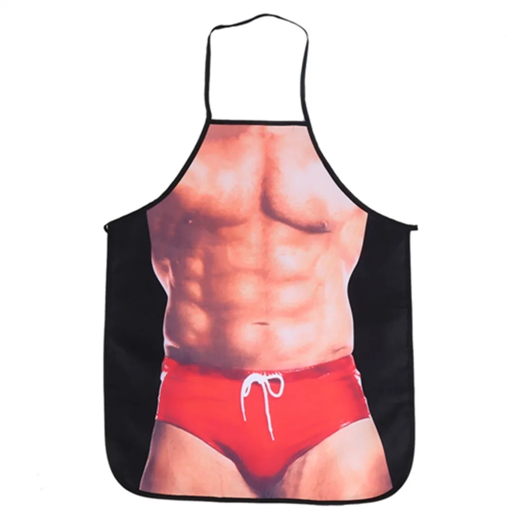Gag Gifts 3D Funny Cooking Apron Alluring Waterproof Grilling Apron Gag Humor Kitchen Bib Baking Preparation